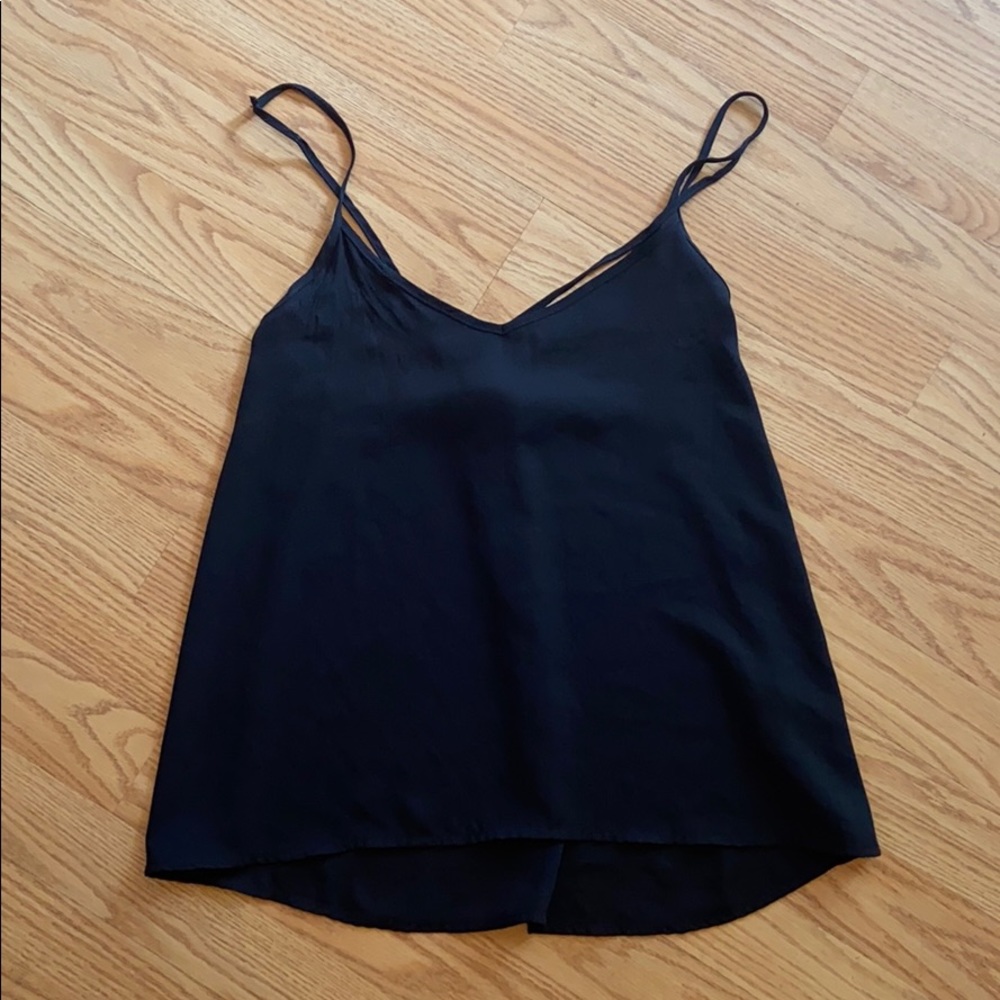 Hollister black cross tank top
